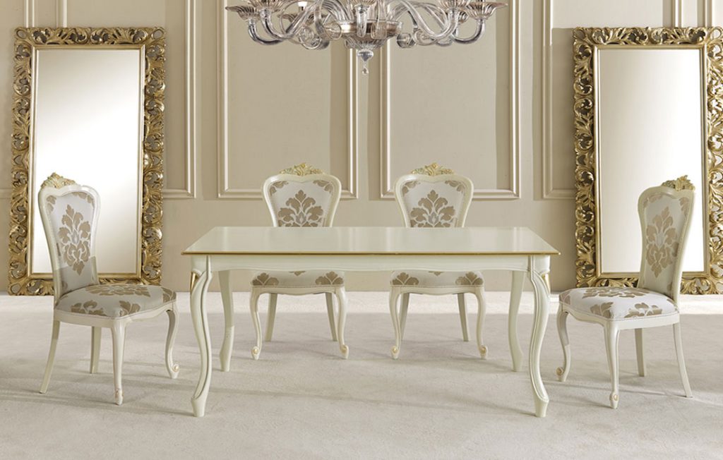 רהיטים שלחן מלכים שולחן וכיסאות מפוארים איטלקי